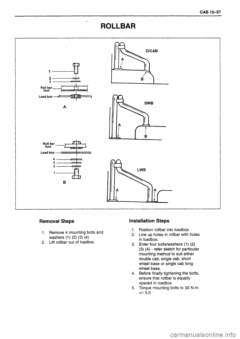 ISUZU TF SERIES 1993  Workshop Manual 