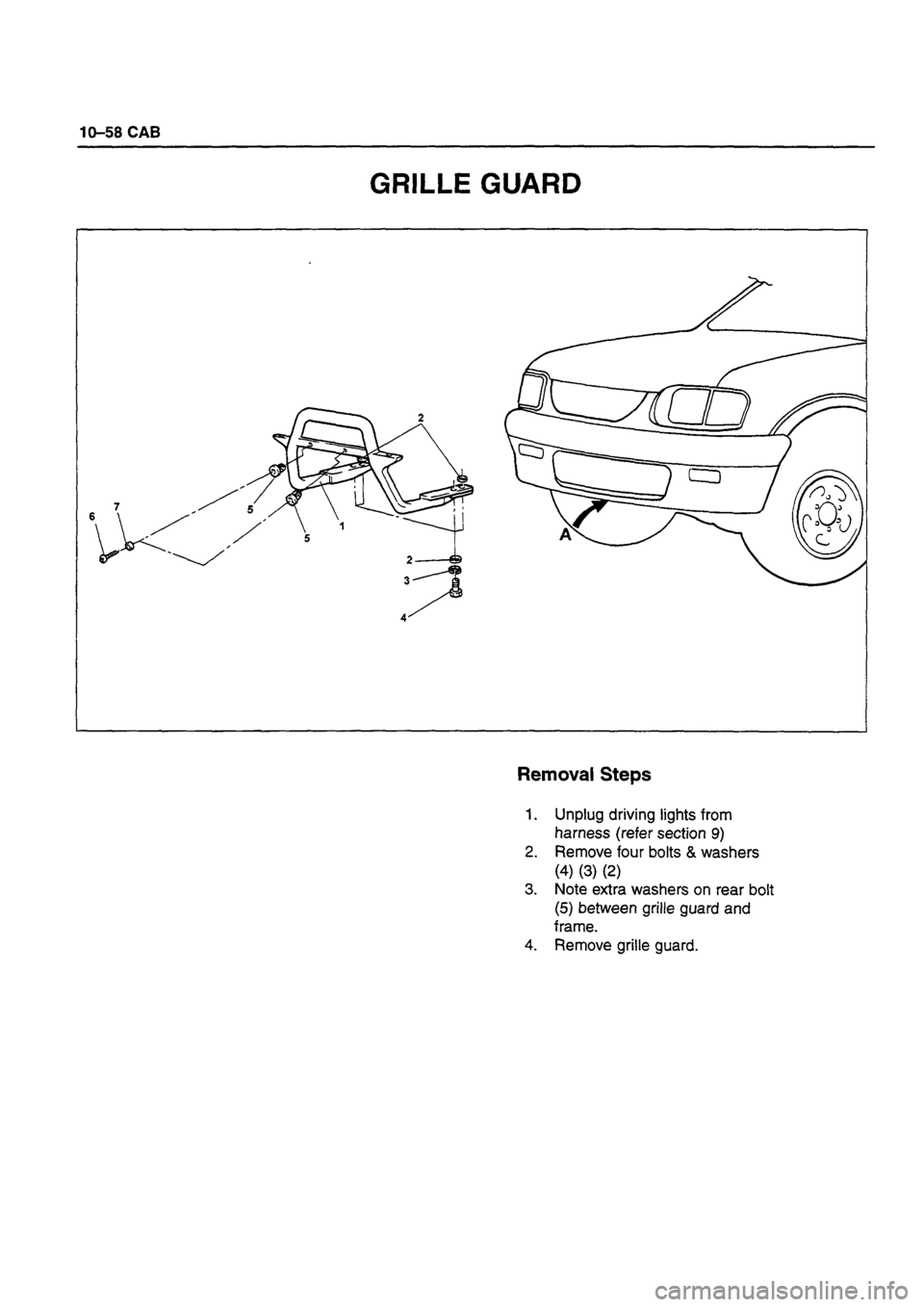 ISUZU TF SERIES 1993  Workshop Manual 