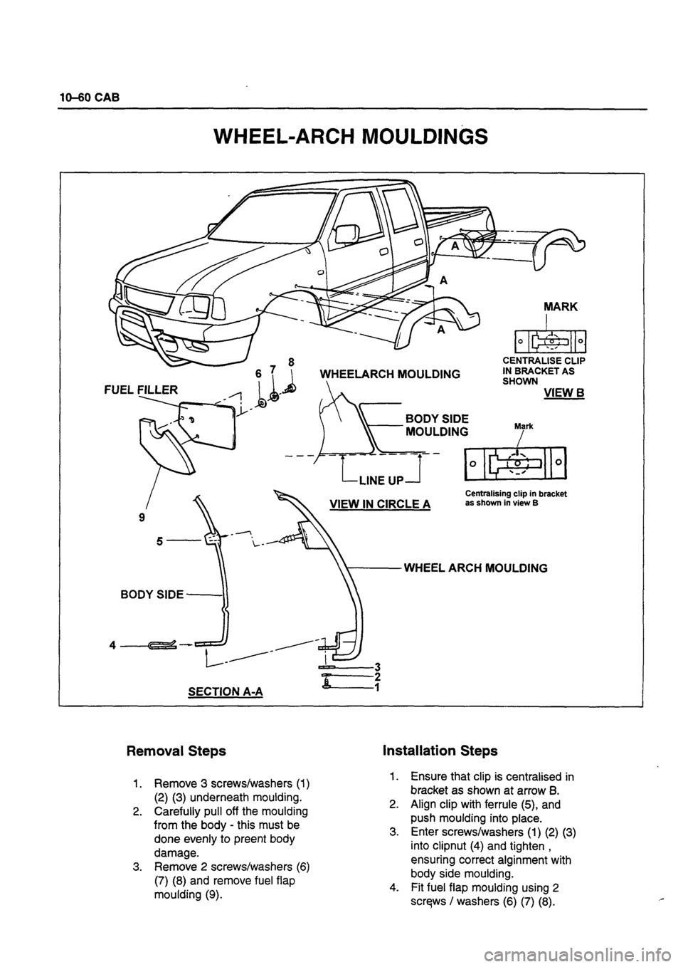 ISUZU TF SERIES 1993  Workshop Manual 