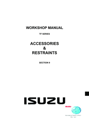 2004 ISUZU TF SERIES Workshop Manual