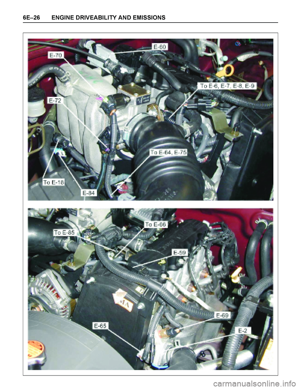 ISUZU TF SERIES 2004  Workshop Manual 6E–26 ENGINE DRIVEABILITY AND EMISSIONS 