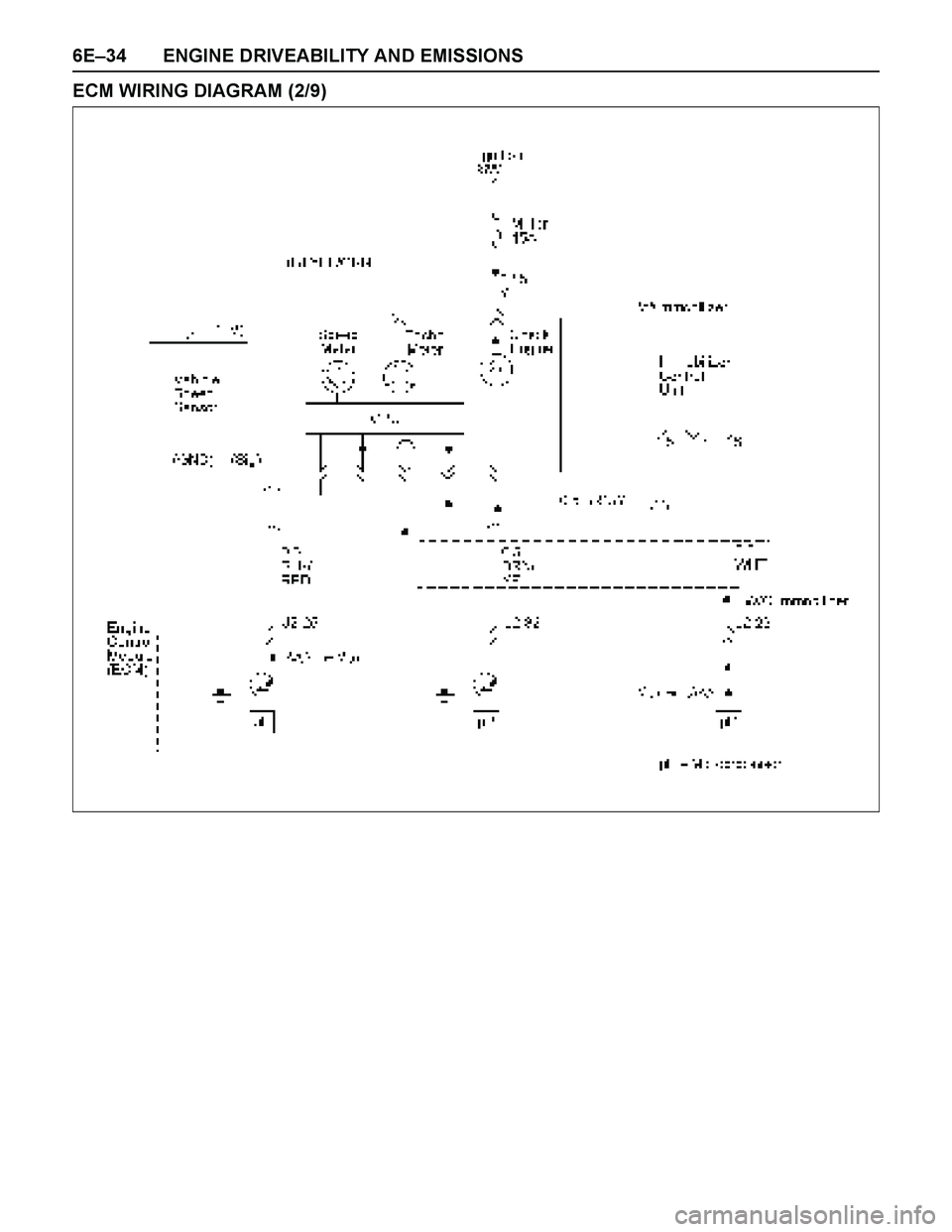ISUZU TF SERIES 2004  Workshop Manual 6E–34 ENGINE DRIVEABILITY AND EMISSIONS
ECM WIRING DIAGRAM (2/9) 