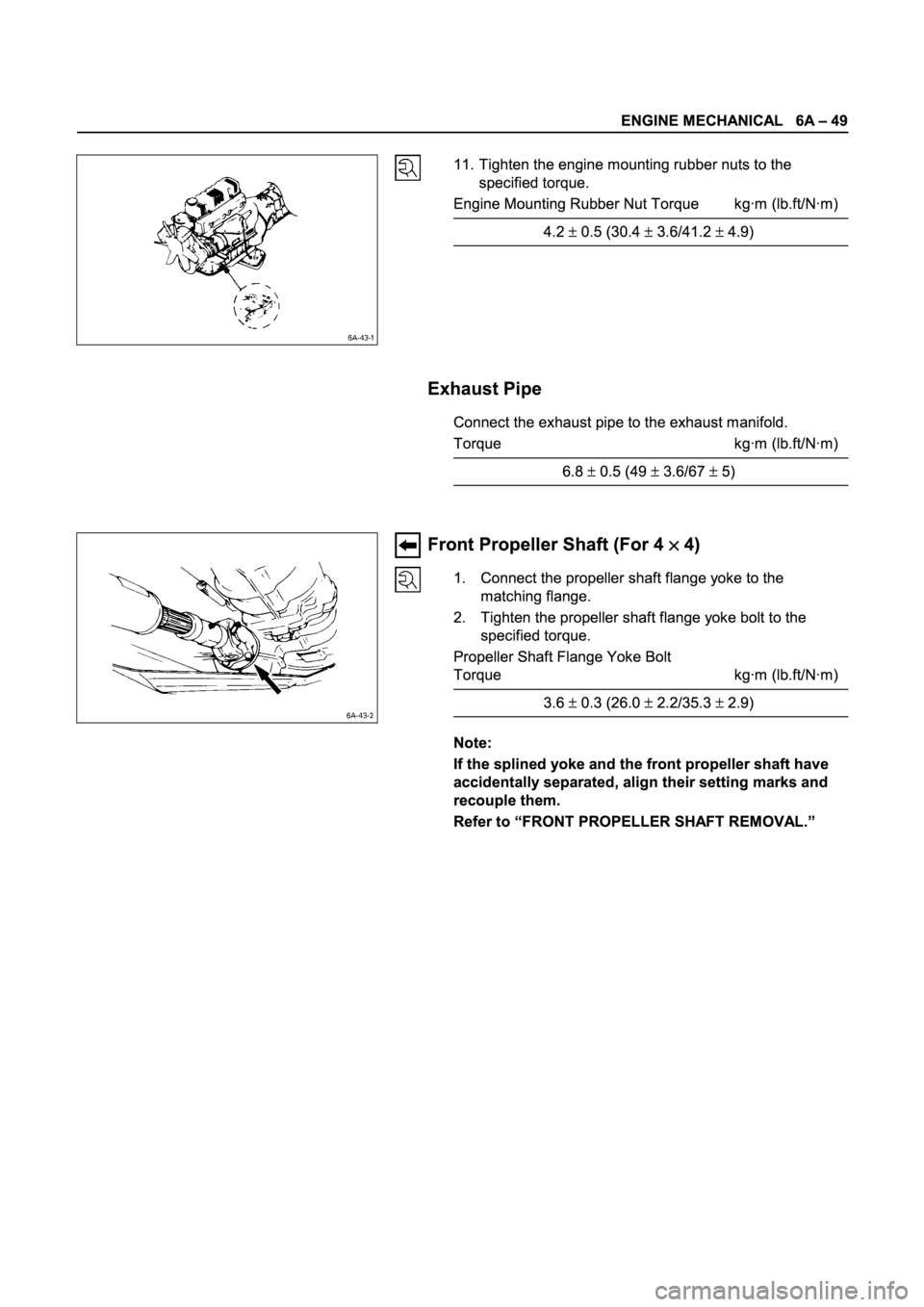 ISUZU TFR SERIES 1997  Workshop Manual 