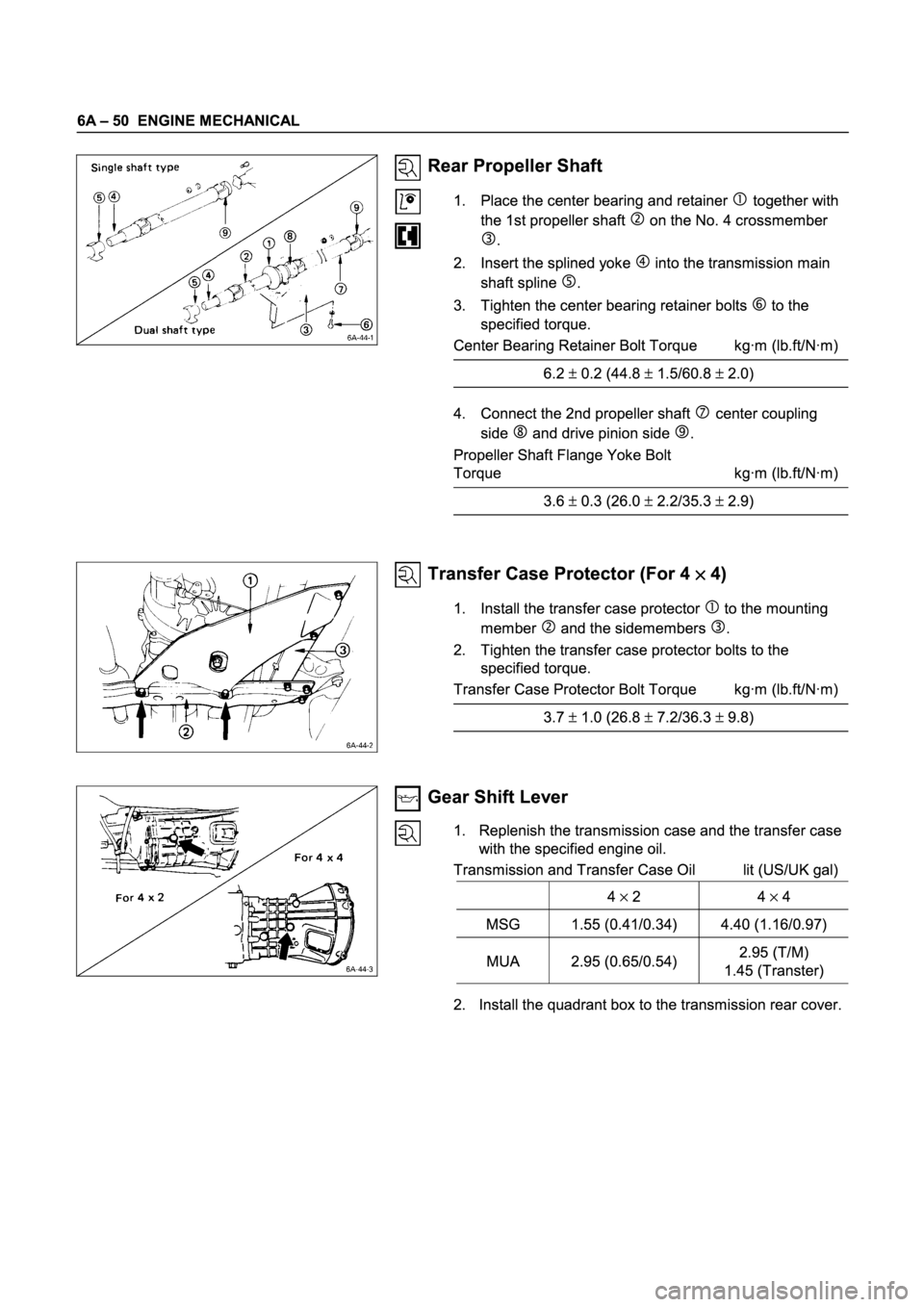 ISUZU TFR SERIES 1997  Workshop Manual 