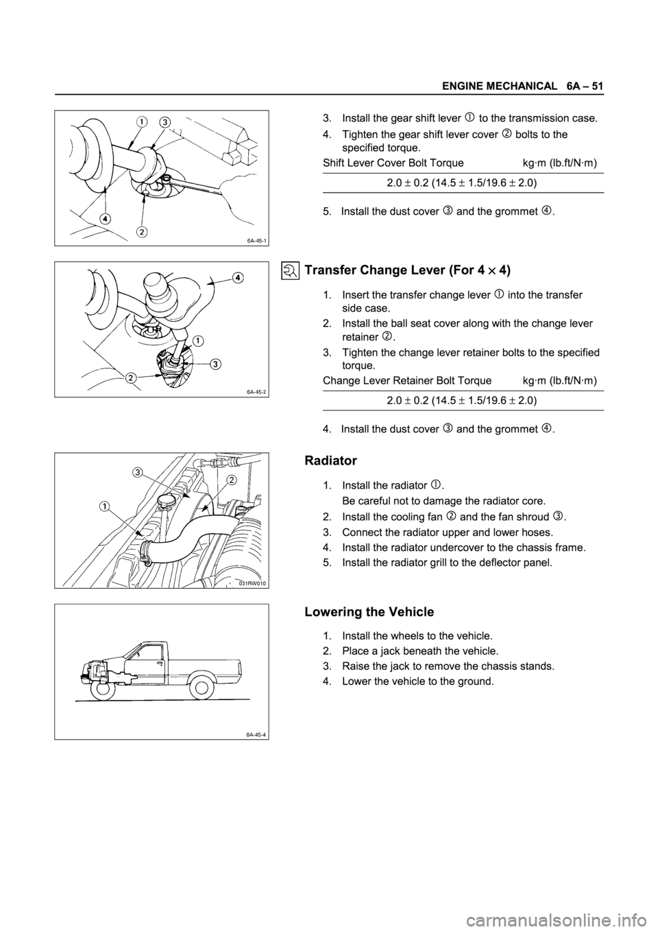 ISUZU TFR SERIES 1997  Workshop Manual 