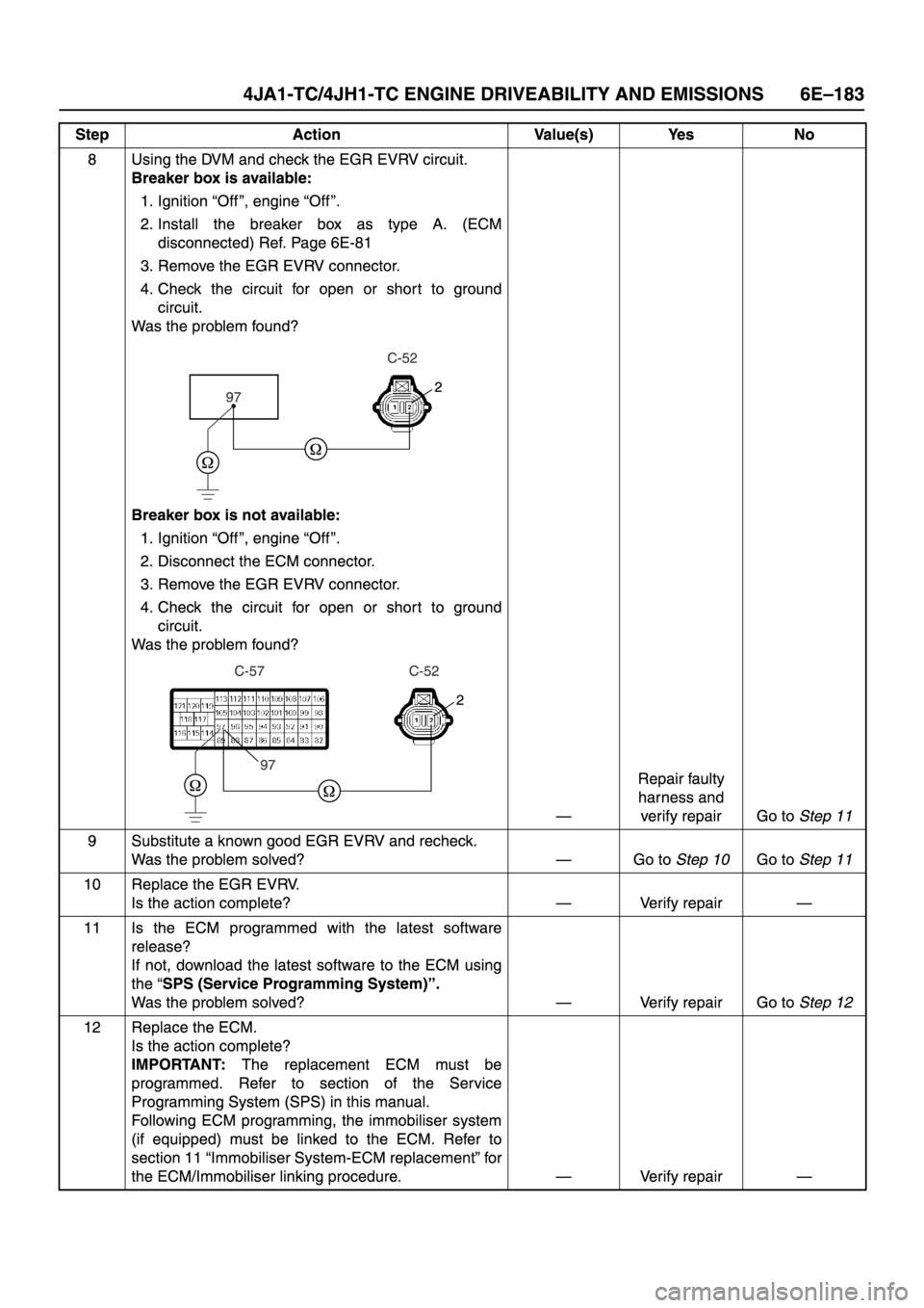 ISUZU TFR SERIES 1997  Workshop Manual 