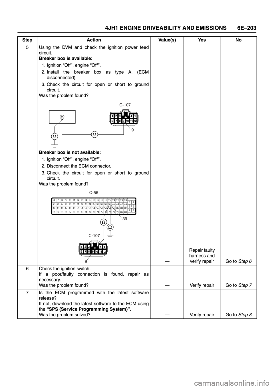ISUZU TFR SERIES 1997  Workshop Manual 
