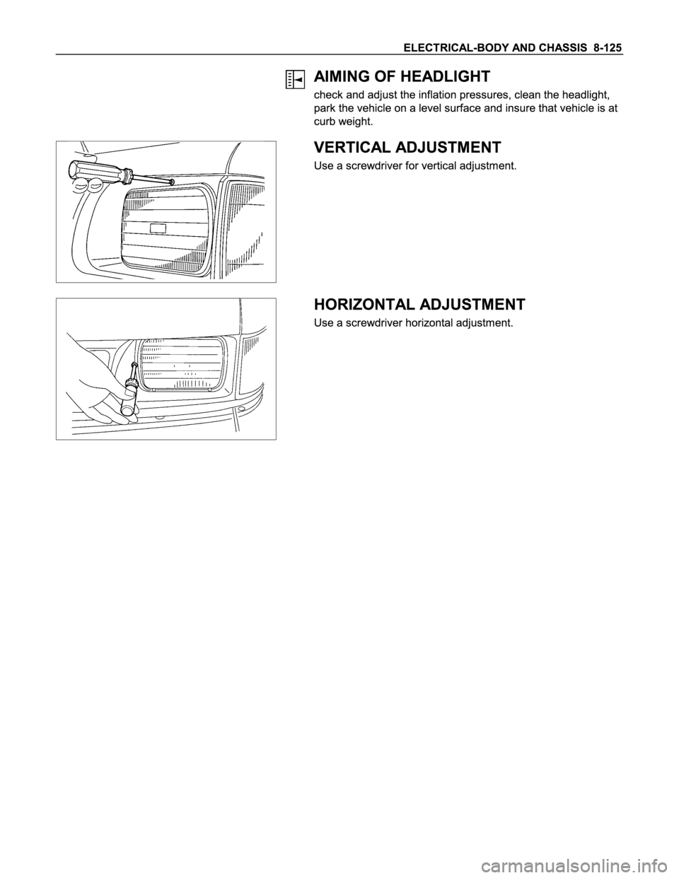 ISUZU TFS SERIES 1997  Workshop Manual 