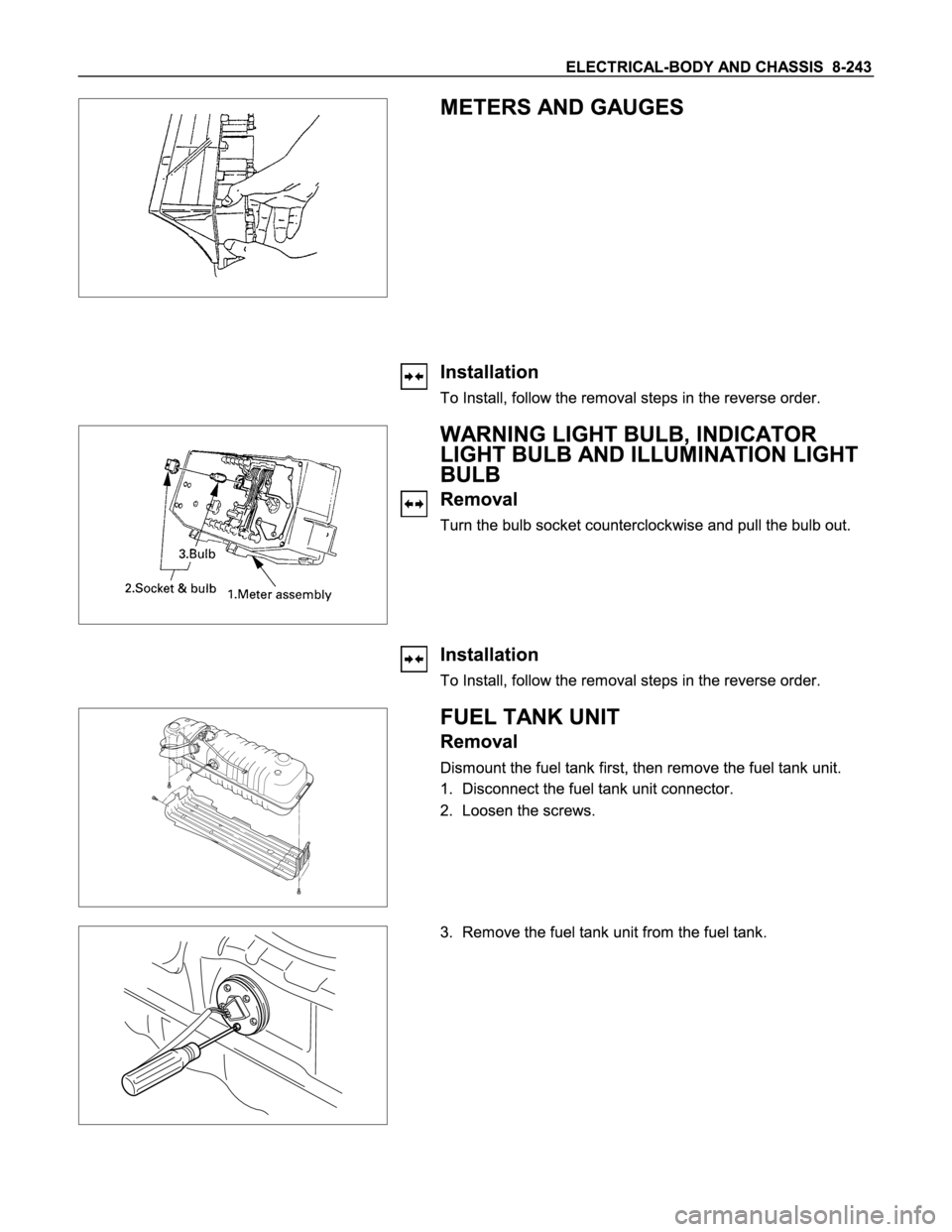 ISUZU TFS SERIES 1997  Workshop Manual 