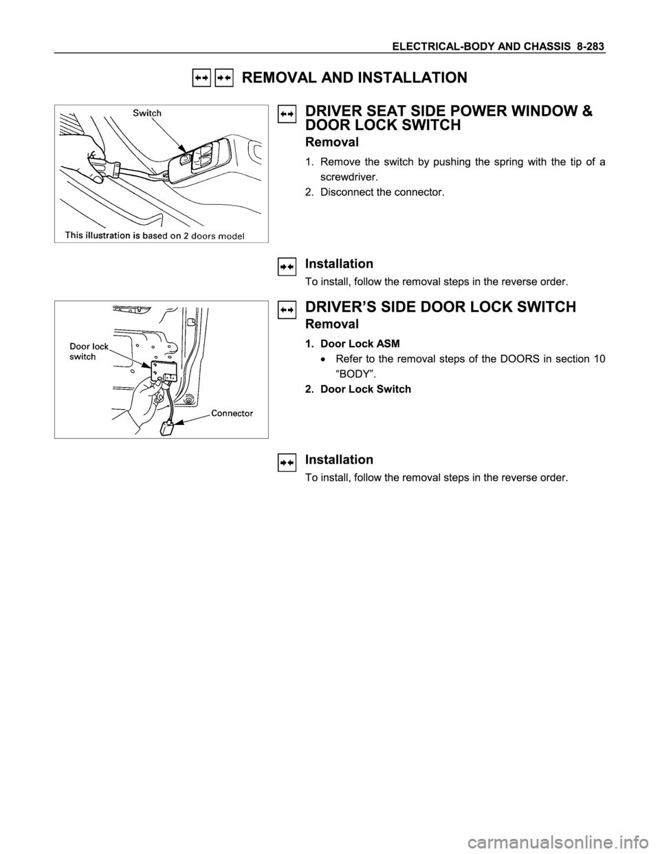 ISUZU TFS SERIES 1997  Workshop Manual 