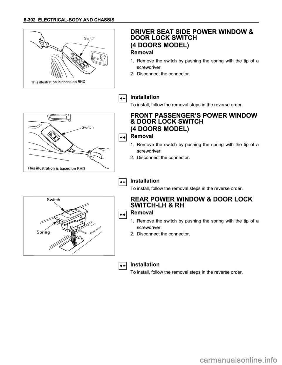 ISUZU TFS SERIES 1997  Workshop Manual 
