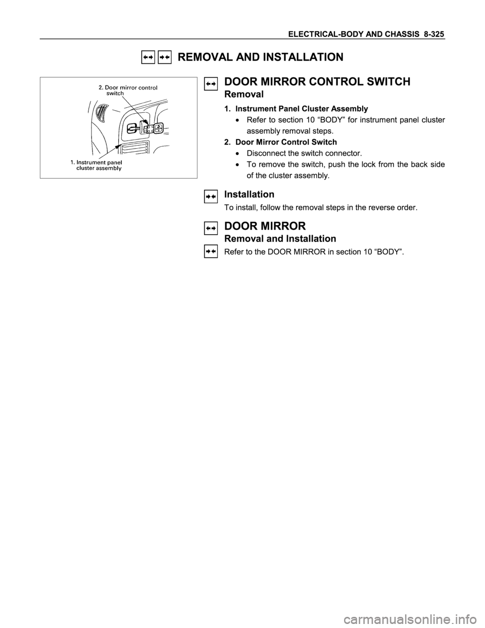 ISUZU TFS SERIES 1997  Workshop Manual 