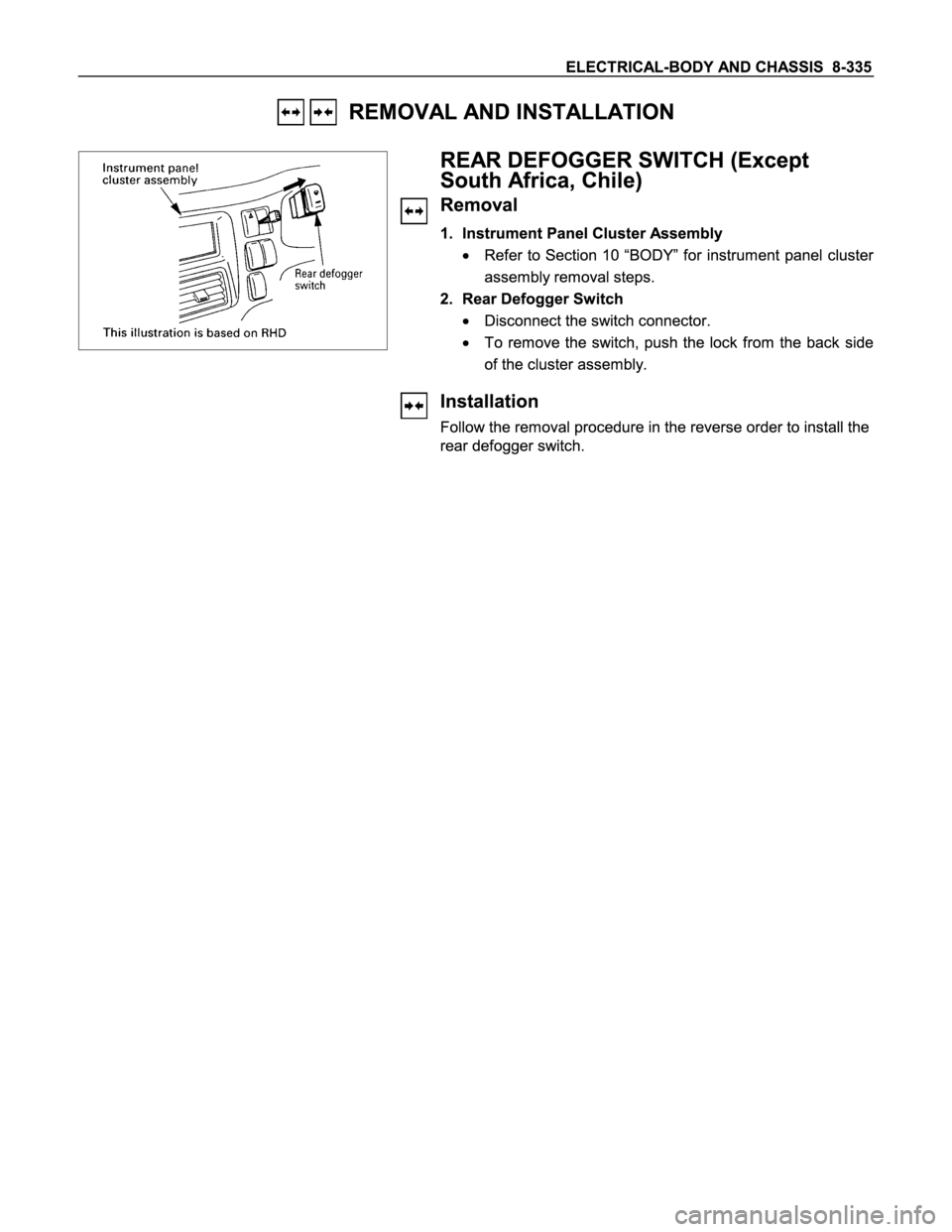 ISUZU TFS SERIES 1997  Workshop Manual 