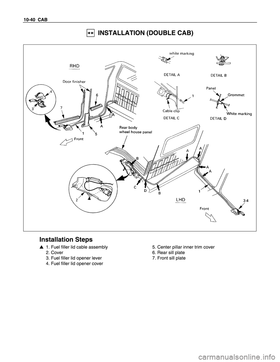 ISUZU TFS SERIES 1997  Workshop Manual 
