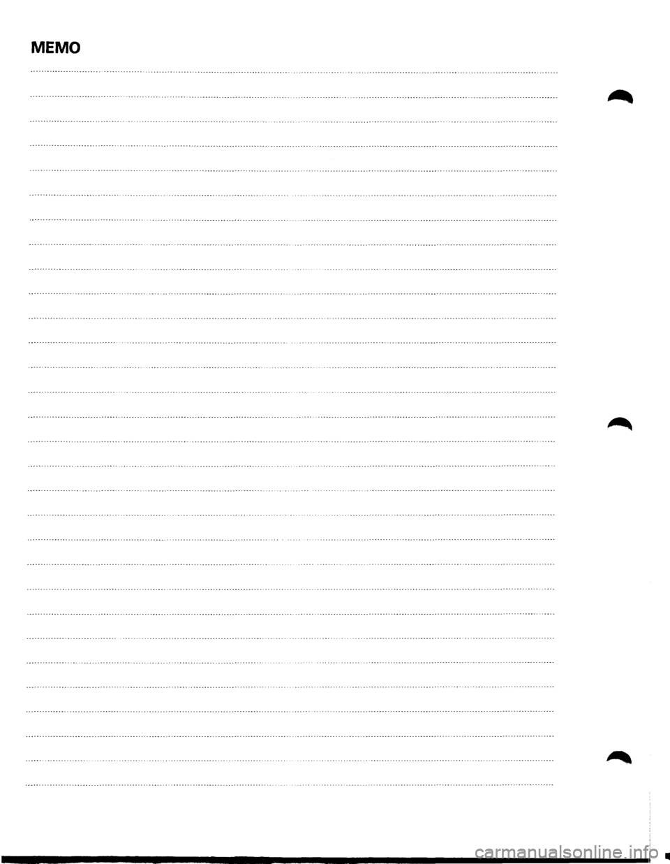 ISUZU TROOPER 1995  Workshop Manual MEMO 
•  