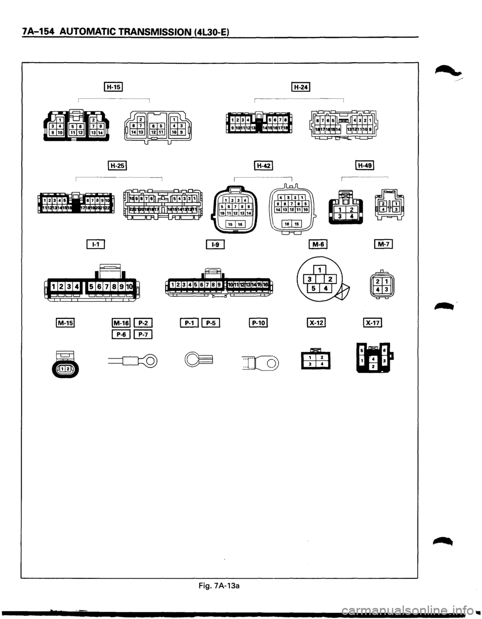 ISUZU TROOPER 1995  Workshop Manual 7A-154 AUTOMATIC TRANSMISSION (4l30-E) 
a 
~-· 
CITHEJ lx-12l I X-171 
Eili3 4 
• 
3 
Fig. 7A-13a  