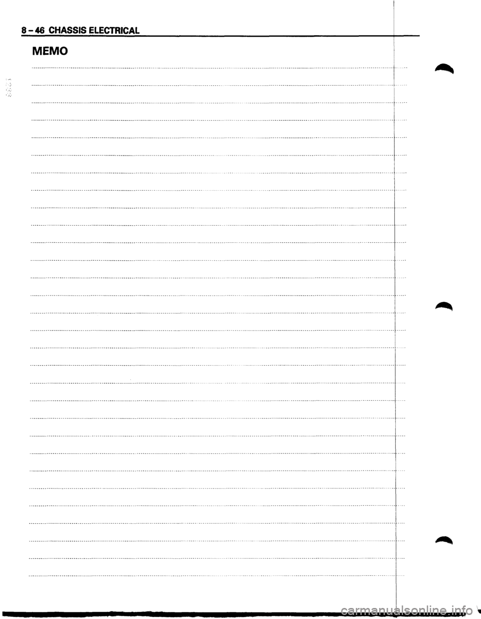 ISUZU TROOPER 1995  Workshop Manual 8-46 CHASSIS ELECTRICAL 
MEMO 
I 
:·::···:::·.: ... ::::···:·:::::::.:·:::.::.:.:::·::: ... ::.::::.:·::::::::::::::::::::: ....... ::::::::::::::::·::::::::.·::::·:···:·:::::: .. :