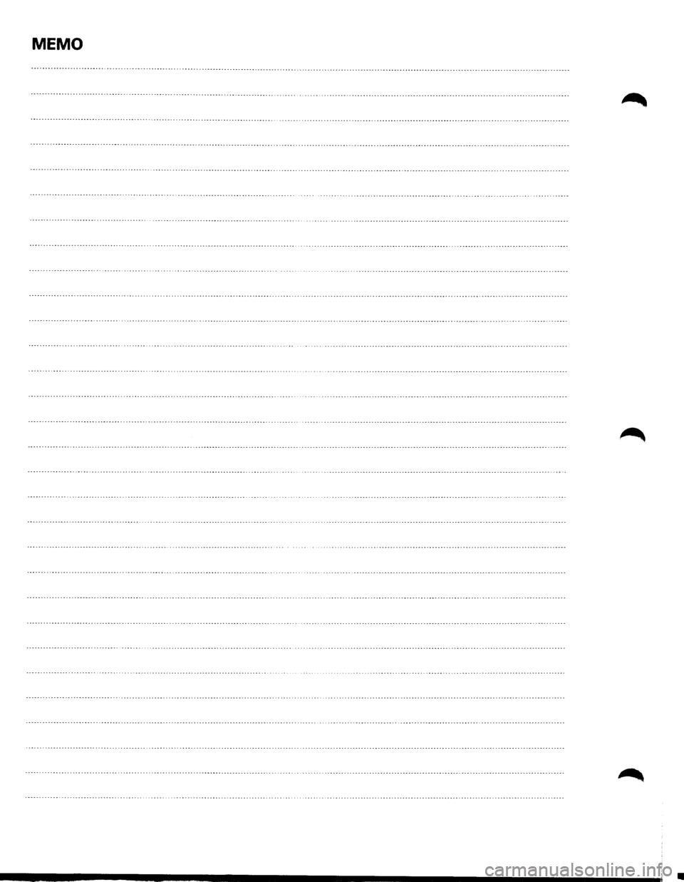 ISUZU TROOPER 1995  Workshop Manual MEMO  
