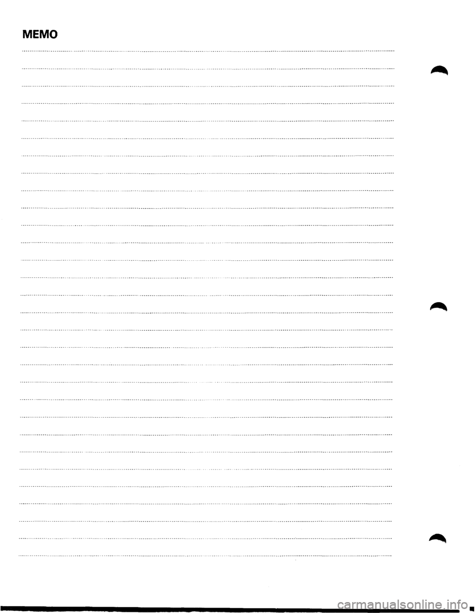 ISUZU TROOPER 1995  Workshop Manual MEMO 
•  
