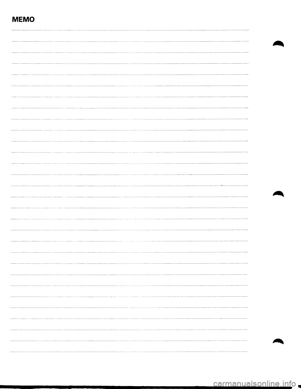 ISUZU TROOPER 1995  Workshop Manual MEMO  