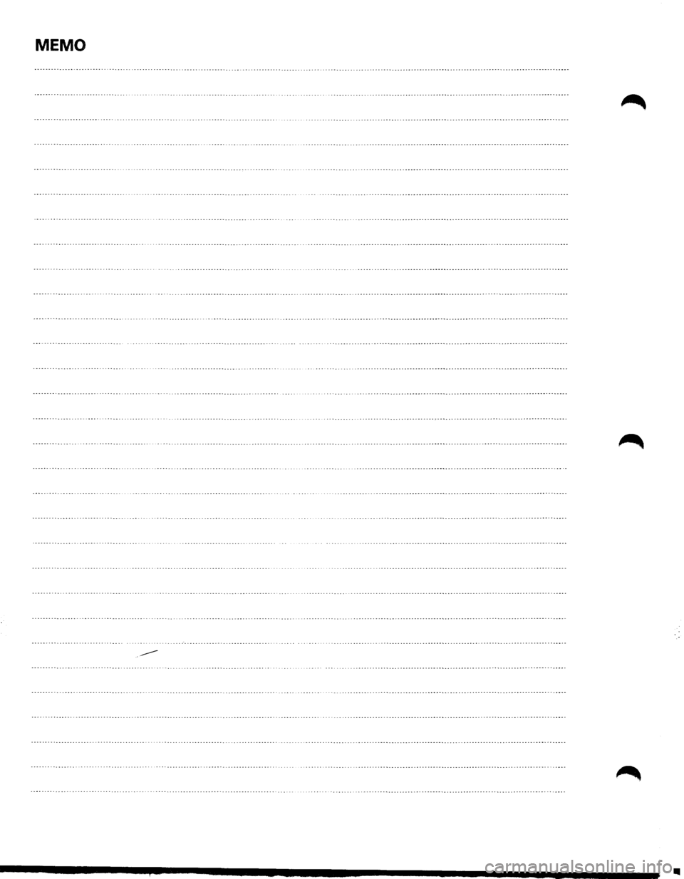 ISUZU TROOPER 1995  Workshop Manual MEMO  