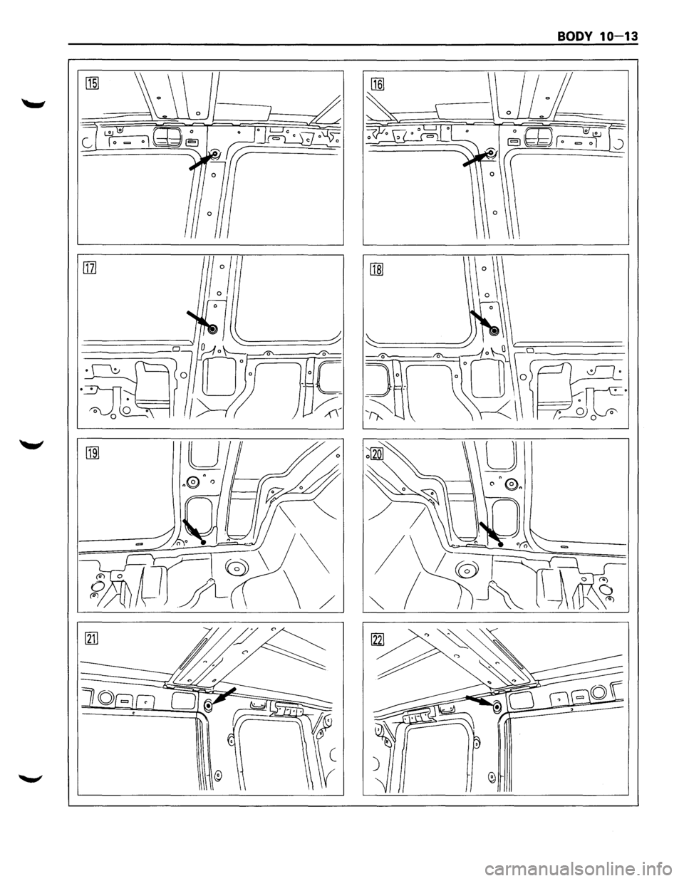 ISUZU TROOPER 1995  Workshop Manual BODY 10-13  