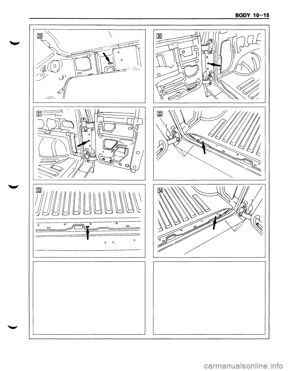 ISUZU TROOPER 1995  Workshop Manual BODY 10-15  