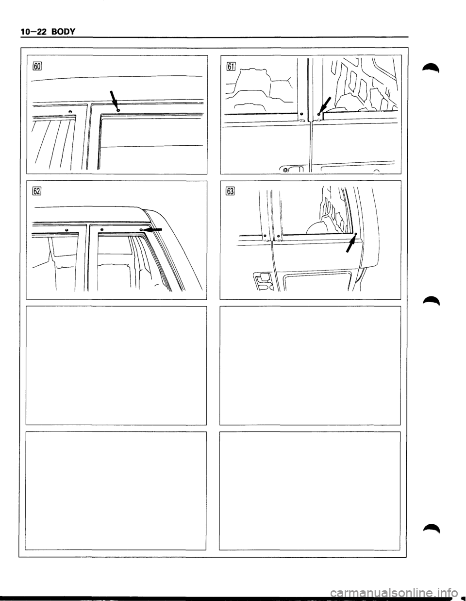 ISUZU TROOPER 1995  Workshop Manual 10-22 BODY  
