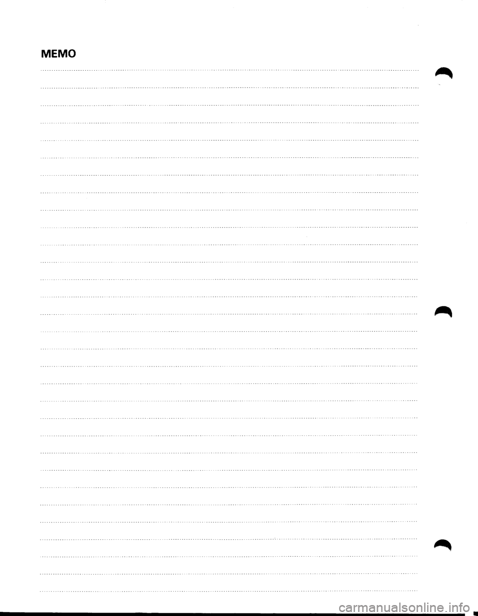 ISUZU TROOPER 1995  Workshop Manual MEMO  