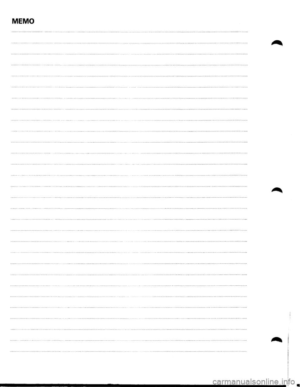 ISUZU TROOPER 1995  Workshop Manual MEMO  