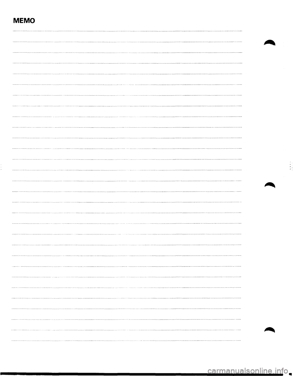 ISUZU TROOPER 1995  Workshop Manual MEMO  