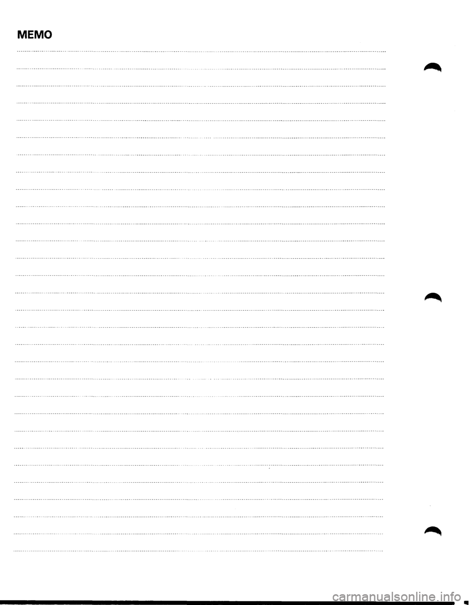 ISUZU TROOPER 1995  Workshop Manual MEMO  