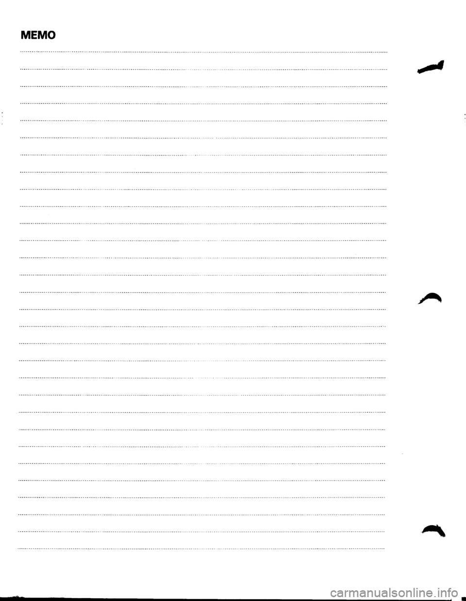 ISUZU TROOPER 1995  Workshop Manual MEMO  