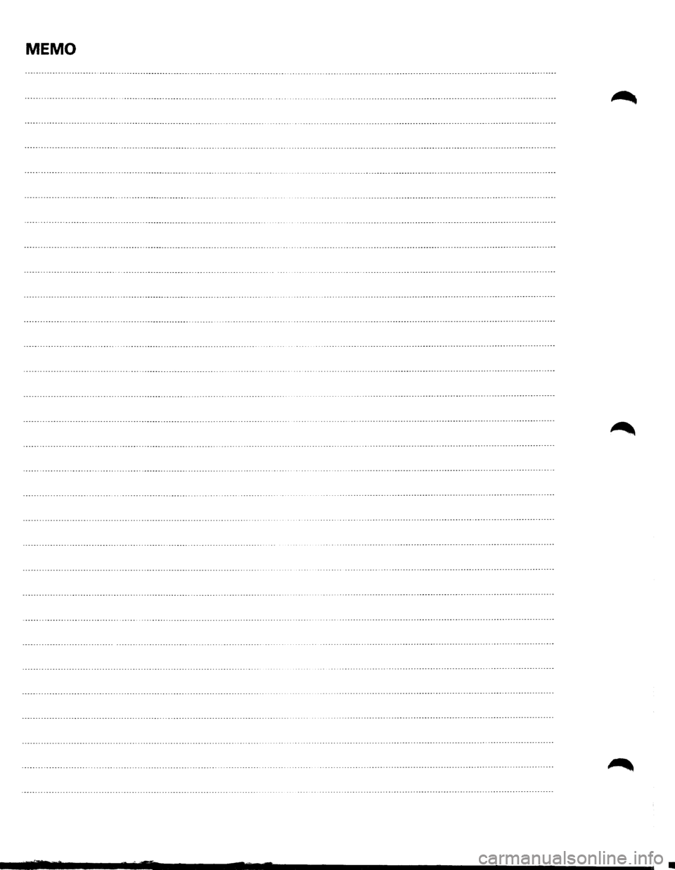 ISUZU TROOPER 1995  Workshop Manual MEMO 
•  