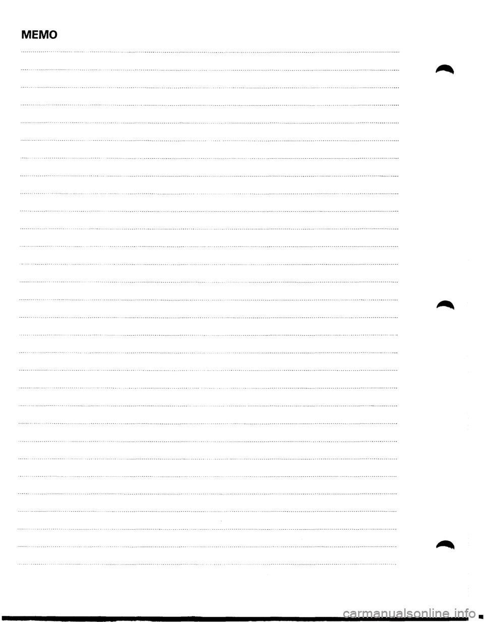ISUZU TROOPER 1995  Workshop Manual MEMO 
•  