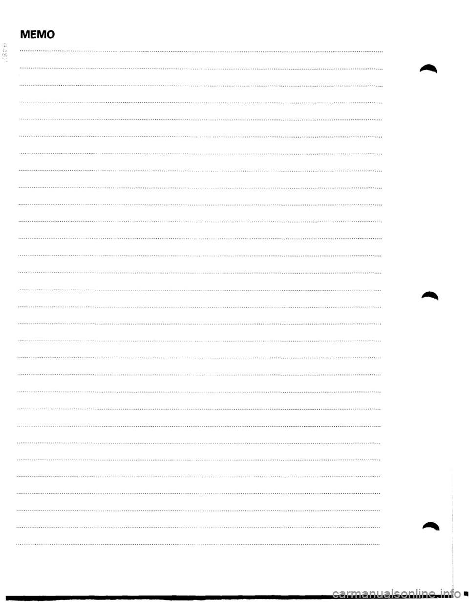 ISUZU TROOPER 1995  Workshop Manual MEMO 
. i ~· 
•  