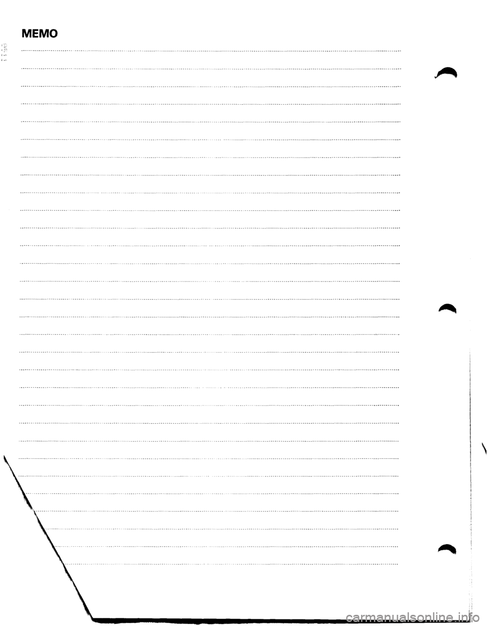 ISUZU TROOPER 1995  Workshop Manual . ~ T  ~' 
MEMO 
  