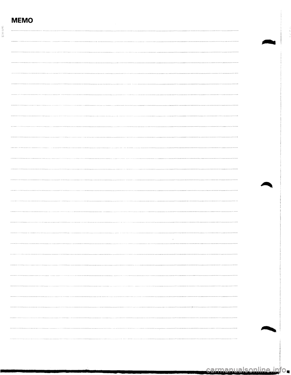 ISUZU TROOPER 1995  Workshop Manual MEMO 
•  