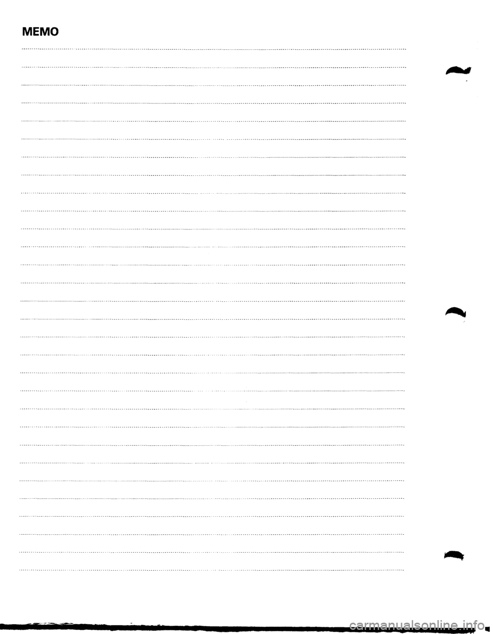 ISUZU TROOPER 1995  Workshop Manual MEMO  