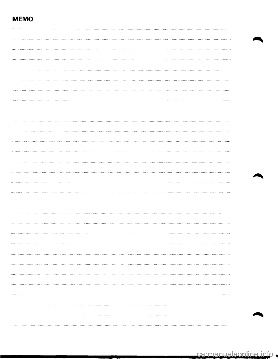 ISUZU TROOPER 1995  Workshop Manual MEMO  