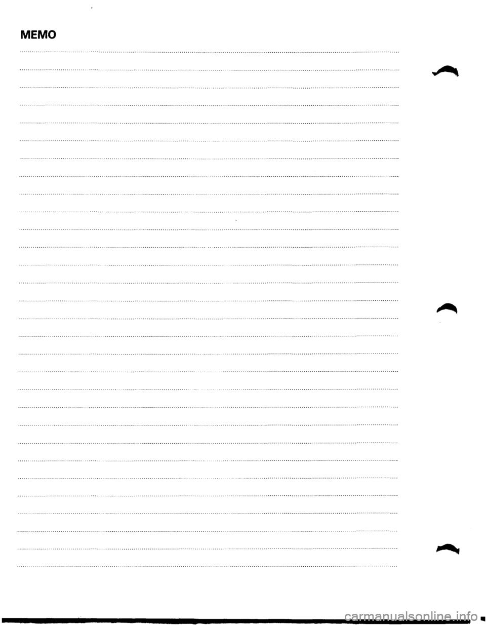 ISUZU TROOPER 1995  Workshop Manual MEMO  