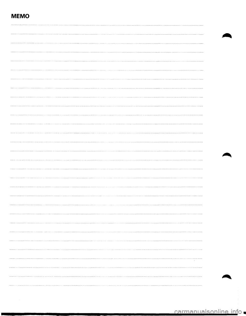 ISUZU TROOPER 1995  Workshop Manual MEMO 
•  
