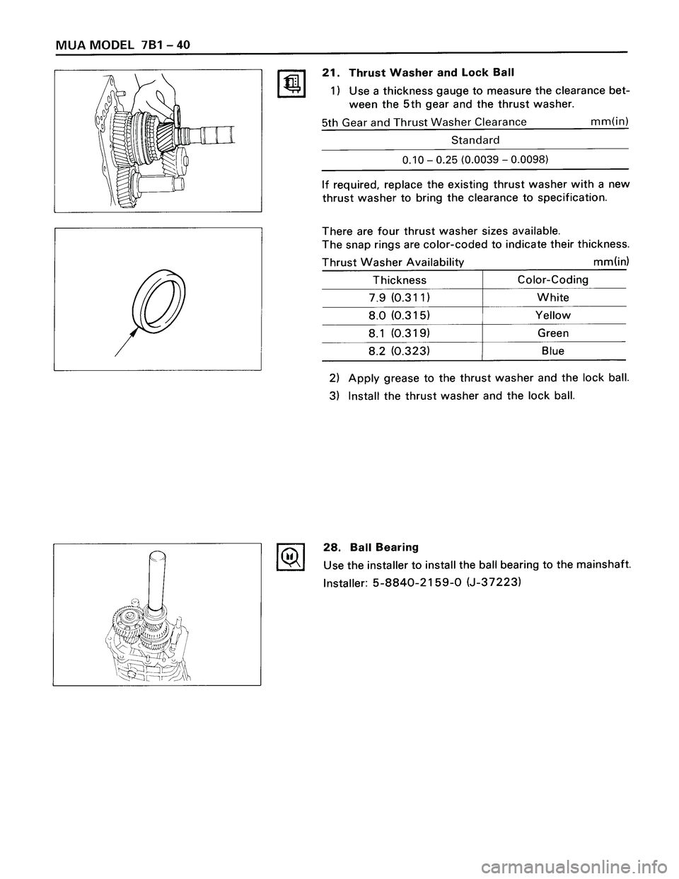 ISUZU TROOPER 1998  Service Repair Manual 