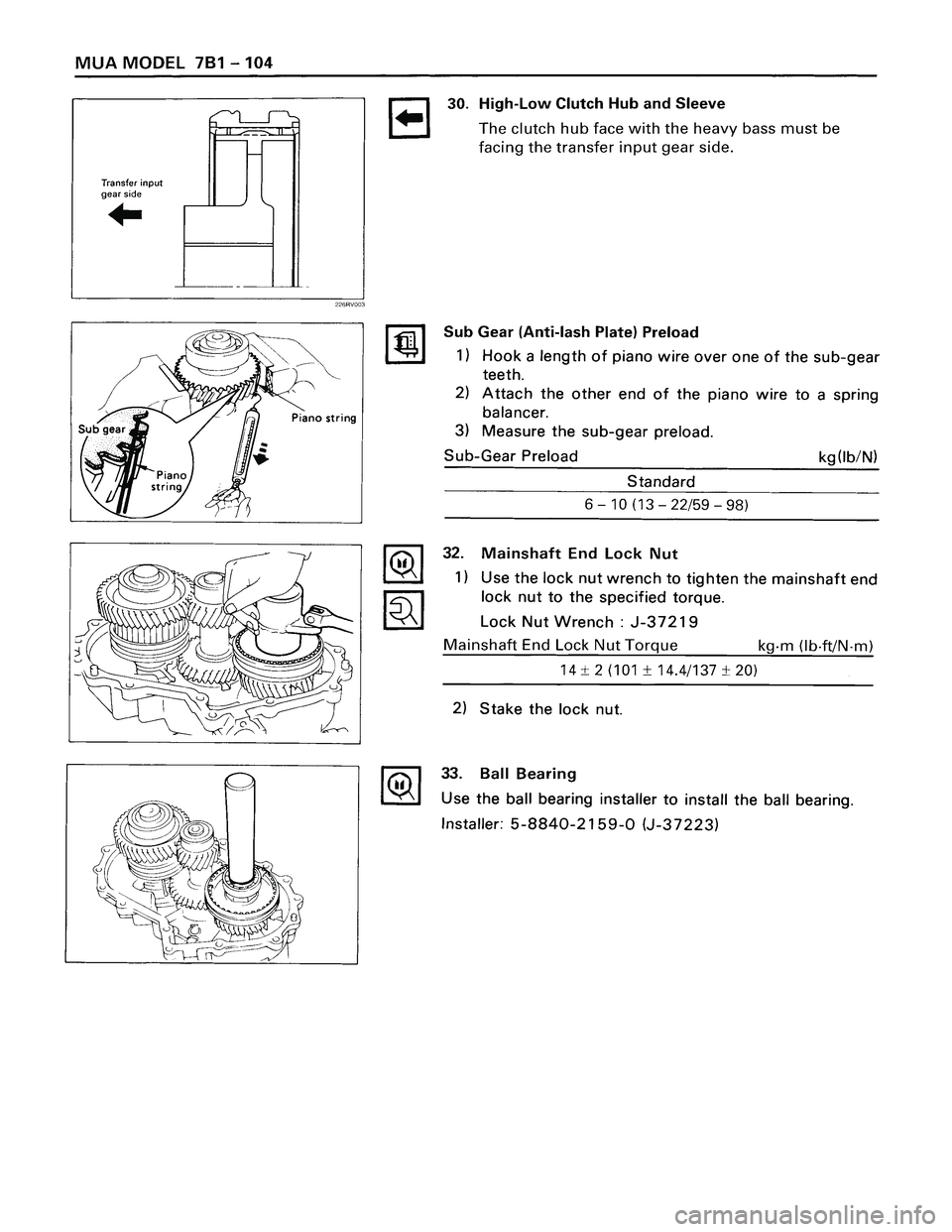 ISUZU TROOPER 1998  Service Repair Manual 
