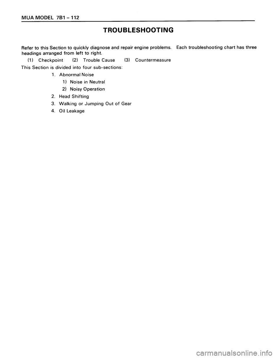 ISUZU TROOPER 1998  Service Repair Manual 