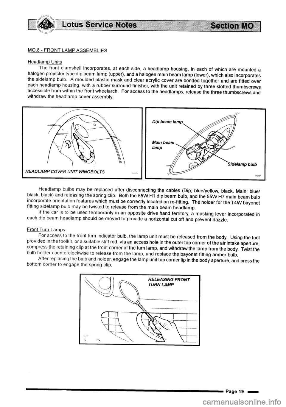 LOTUS ELISE 2001  Service Repair Manual 