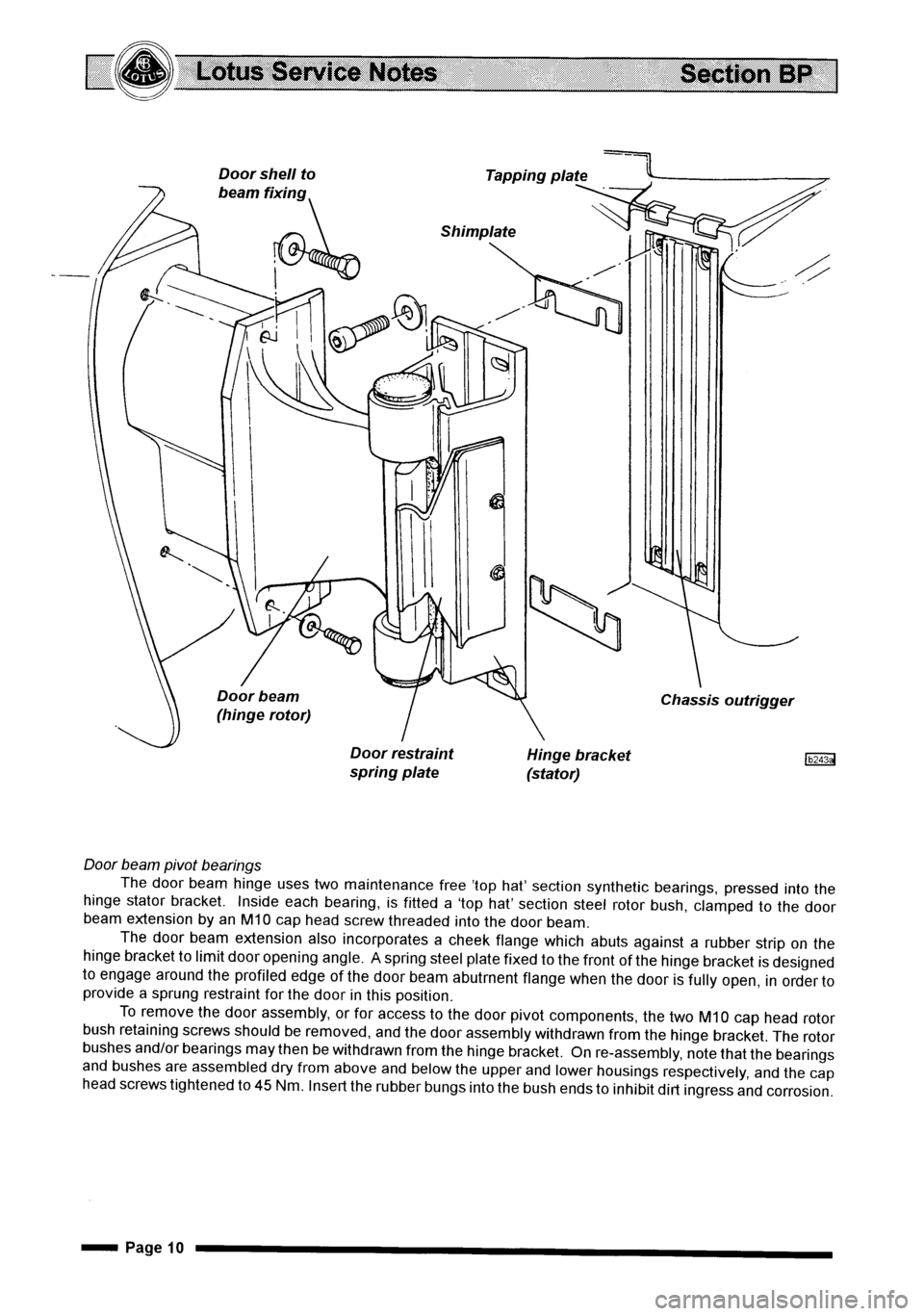 LOTUS ELISE 2001  Service Repair Manual 