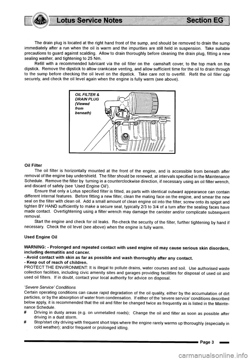 LOTUS ELISE 2001  Service Repair Manual 