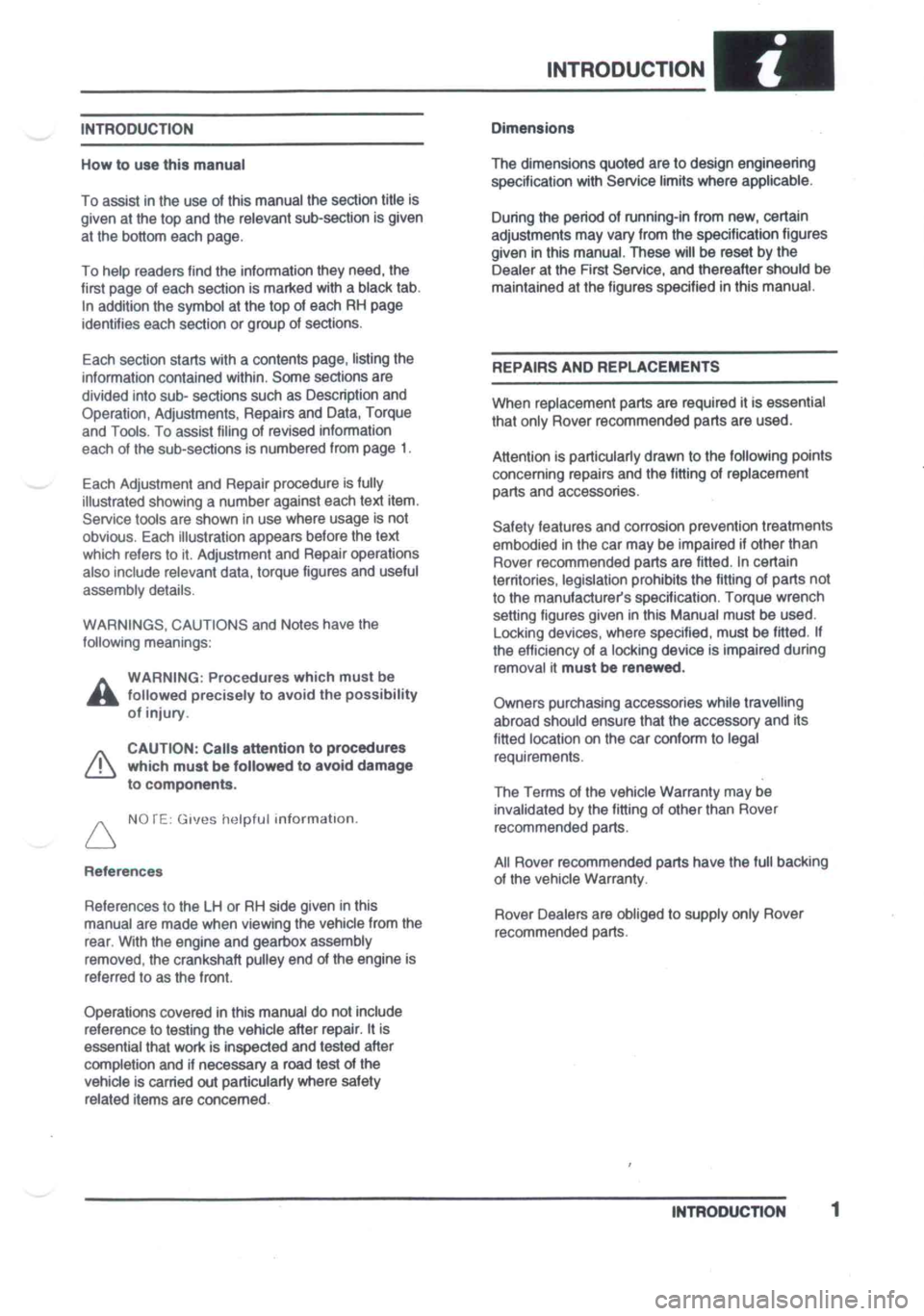 LOTUS ELISE 2001  Service Repair Manual 