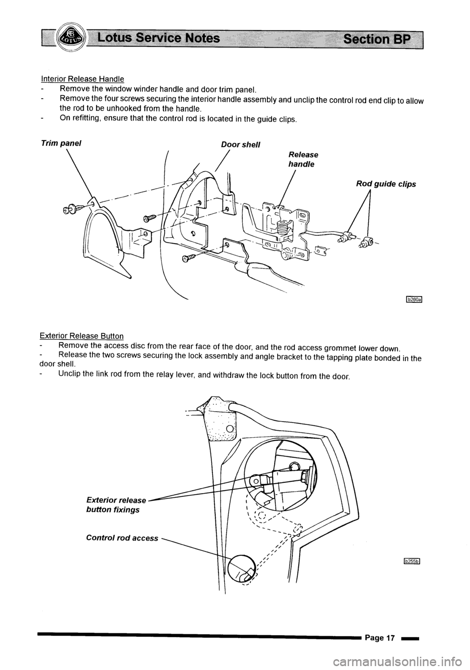 LOTUS ELISE 2001  Service Repair Manual 